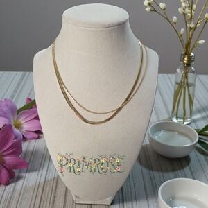 Primrose 14k Gold Plated Layered Necklace NWT